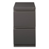 Full-Width Pull 20 Deep Mobile Pedestal File, 2-Drawer: File/File, Letter, Medium Tone, 15 x 19.88 x 27.75