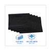 Linear Low Density Industrial Can Liners, 60 gal, 1.7 mil, 38" x 58", Black, Flat Pack, 100/Carton