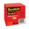 Transparent Tape, 3" Core, 1" x 72 yds, Transparent, 3/Pack