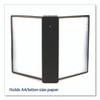 Easy-Load Wall Display Unit, 10 Panels with Black Borders, Black Base