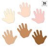 Multicultural Hands 6" Designer Cut-Outs, 36 Per Pack, 2 Packs Multicultural Hands 6" Designer Cut-Outs, 36 Per Pack, 2 Packs