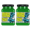 Mural Paint, Pint, T-Rex (Brilliant Green), Pack of 2