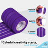 Masking Tape, 1" x 60 Yards, Purple, Pack of 6