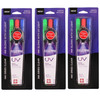 UV Gel Pens, Medium Point, Assorted Colors, 3 Per Set with UV Light, 3 Sets