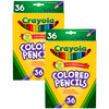 Colored Pencils, 36 Per Pack, 2 Packs
