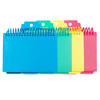 Spiral Bound Index Card Notebook with Index Tabs, Assorted Tropic Tones Colors, 1 Each