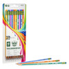 Pencils, #2 Soft, Neon Stripes, Presharpened, Pack of 10