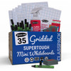 Classpack of 35 x Gridded/Plain SUPERTOUGH 8" x 12" Lapboards, with Pens, Erasers, Cleaner