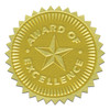 Gold Foil Embossed Seals, Award of Excellence