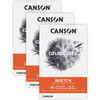 Graduate Sketch Pad, Foldover Binding, 10 Sheet, 5.5x8.5 inch, Pack of 3