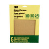 General Purpose Sanding Sheets 5ct 100 150 200 Grit Asst 9x11in