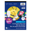 Construction Paper Pad, Medium Weight, 8 Assorted Colors, 9" x 12", 48 Sheets