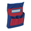 Chair Storage Pocket Chart, Blue & Red, 18-1/2"H x 14-1/2"W x 2-1/2"D, 1 Chart