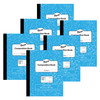 Composition Book, Grade 2, Blue Marble, 3/4" x 3/8" x 3/8" Ruled, 9-3/4" x 7-3/4", 24 Sheets, Pack of 6