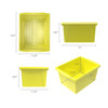 4 Gallon Classroom Storage Bin, Yellow, Pack of 3 4 Gallon Classroom Storage Bin, Yellow, Pack of 3
