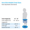 Kids Adjustable Standard Wobble Chair 14-19", Blue