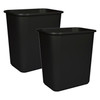 (2 Ea) 7 Gal Waste Basket Black