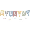 Classroom Cottage Pennants Welcome Bulletin Board Set, 53 Pieces