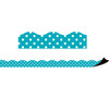 Teal Polka Dots Magnetic Border, 24 Feet
