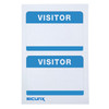 Visitor Adhesive Badges, Blue, Pack of 100