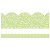 Crafty and Cool Light Green with Dots Scalloped Bulletin Board Borders, 39 Feet