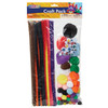 Craft Pack, Stems, Poms, Wiggle Eyes, 131 Pieces
