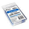 Pressure Sensitive Badges, Visitor, Blue, 3-1/2" x 2-1/4", Box of 100