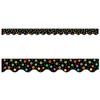 Dots on Black Wavy EZ Border, 48 Feet