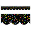 Core Decor Sprinkles on Black EZ Border, Bulletin Board Border, 48 Feet