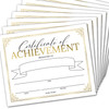 Elegant Gold Award Certificates of Achievement for Students, Set of 25