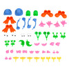 Dough Character Accessories, 52 Per Set, 3 Sets Dough Character Accessories, 52 Per Set, 3 Sets