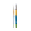 Snap! Round Brush, Synthetic Bristles, Short Handle Mixed Media Paintbrush, Multicolor, Size 4, Pack of 3