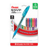 R.S.V.P. Colors Ballpoint Pen, (1.0mm), Assorted Ink, 8-Pack