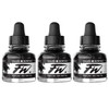 FW Acrylic Ink, Black, 29.5ml, Pack of 3