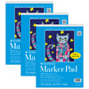 100 Series Marker Pad, 30 Sheet, 9x12 inch, Pack of 3