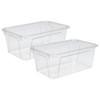 (2 Ea) Cubby Bin Clear 12x8x5