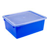 Deep Storage Tray with Lid, Blue