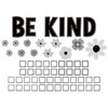 Black and White Floral Be Kind Bulletin Board Set, 60 Pieces