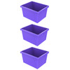4 Gallon Classroom Storage Bin, Purple, Pack of 3
