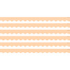 Peach Scalloped Border Trim, 35 Feet Per Pack, 6 Packs