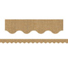 Burlap Design Scalloped Rolled Border Trim, 50 Feet
