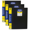 Bound Sheet Protector Presentation Book, 24-Pocket, Pack of 3
