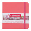 Sketchbook, 80 Sheets, 90lbs, Coral Red Cover, 4.7" x 4.7"