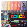 uni POSCA PC-1M Water-Based Paint Markers, Extra Fine Tip (0.7mm), Assorted Colors, 16 Pack