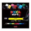 uni POSCA MOP'R PCM-22 Water-Based Paint Markers, Round Tip (3.0-19.0mm), Assorted Colors, 8 Pack