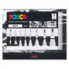 uni POSCA PC-MIX Water-Based Paint Markers, Assorted White Tips, 8 Pack