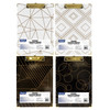 Paperboard Clipboard with Gold Low Profile Clip, Assorted Geometric Designs (No Design Choice), 12.9" x 9", Pack of 6