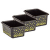 Black Confetti Small Plastic Storage Bin, Pack of 3
