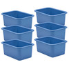 Slate Blue Small Plastic Storage Bin, Pack of 6