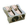 Metal Pencil Sharpener, Two Hole, Pack of 12